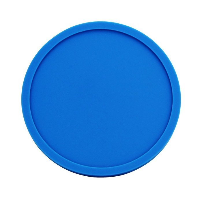 Fu Store Rubber Silicone Drink Coasters (Set of 2 Pieces), Black N12
