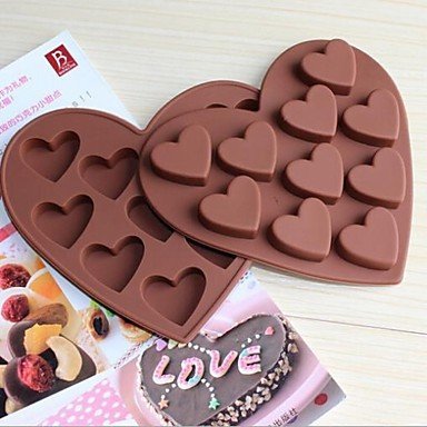 Sher Love Shape 10 Small Heart Chocolate Ice Tray Ice Cake Molds