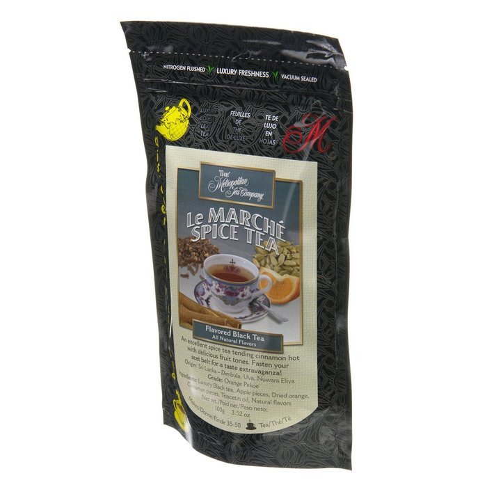 Metropolitan Tea Discovery Loose Tea Pack, Le Marche Spice Flavored Black, 100gm