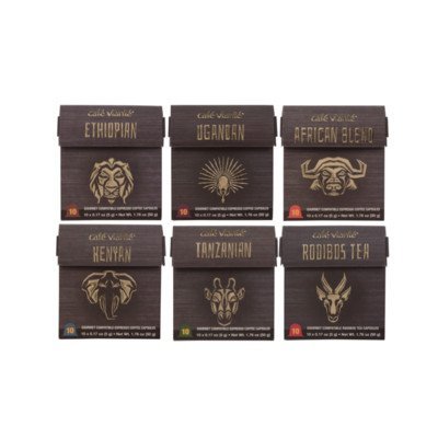 Caf&eacute; Viante 80 Count African Selection Capsules for Nespresso Machine