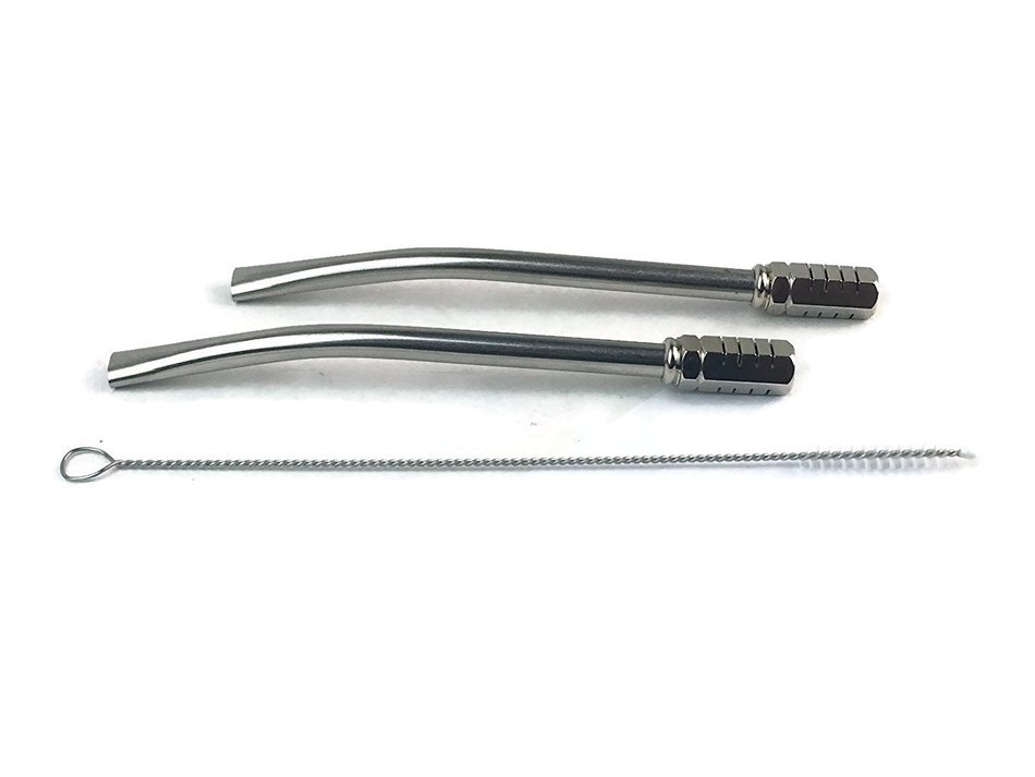 (BS3) Eco-MaTea Set 3 pcs ~ Blue Sky Edition ~ Stainless Steel Yerba Mate Straw ~ Mate Gourd Straw ~ Two Bombilla... N4