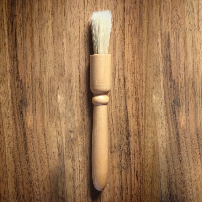 Easehold Coffee Grinder Cleaning Brush for Powder Leftover with Wood Handle Natural Bristles Head N5