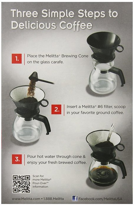 Melitta Coffee Maker, Porcelain 6 Cup Pour- Over Brewer N19 Free Image ...