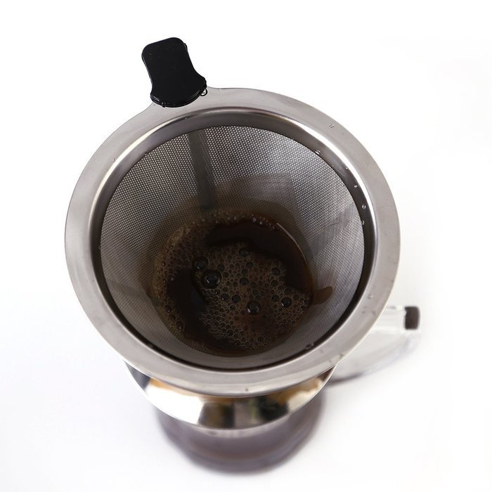 Tobete Stainless Steel Coffee Filter Reusable Pour Over Coffee Dripper Single Cup Make Tool N3