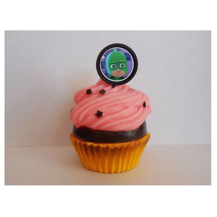 12 PJ MASKS birthday party cupcake topper, food picks favors, SUPPLIES N3
