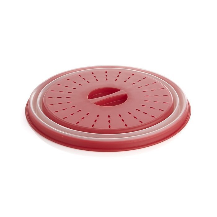 BPA Free, Durable Silicone Construction Microwave Cover in Red