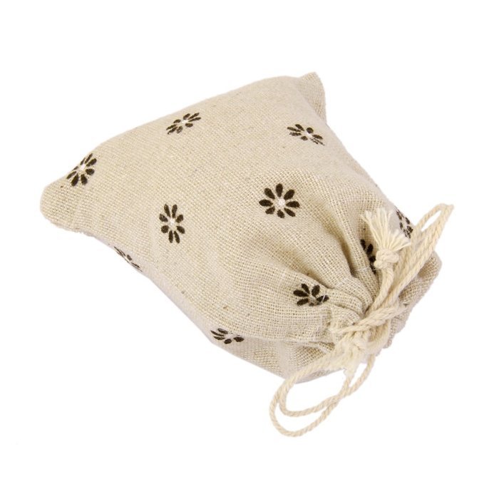 10 x Linen Jute Cloth Sack Jewelry Pouch Drawstring Gift Bags (Leaf Pattern) N31