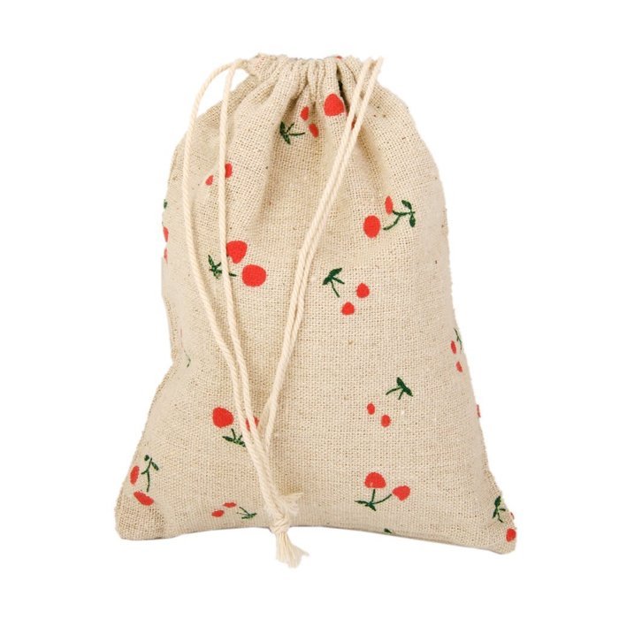 10 x Linen Jute Cloth Sack Jewelry Pouch Drawstring Gift Bags (Leaf Pattern) N32