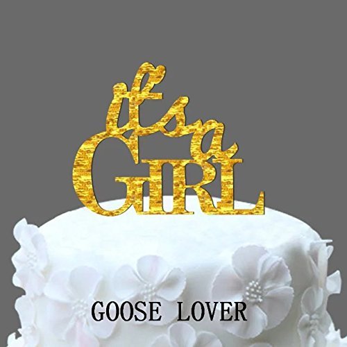 GOOSE LOVER(TM) it's-a-girl Cake Topper Baby Shower Cake Topper Cute ...