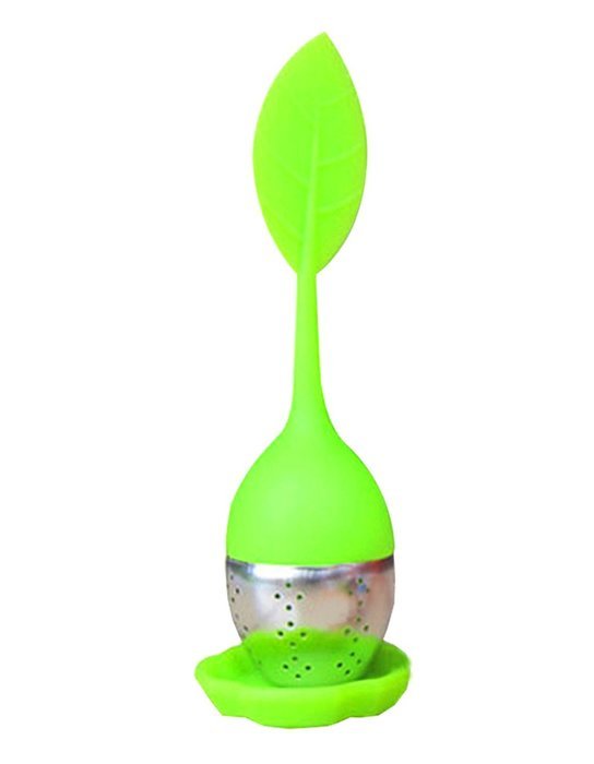 Olens Set of 4 Silicone Handle Stainless Steel Strainer Drip Tray Included - Loose Tea Steeper Filter (Set of... N8