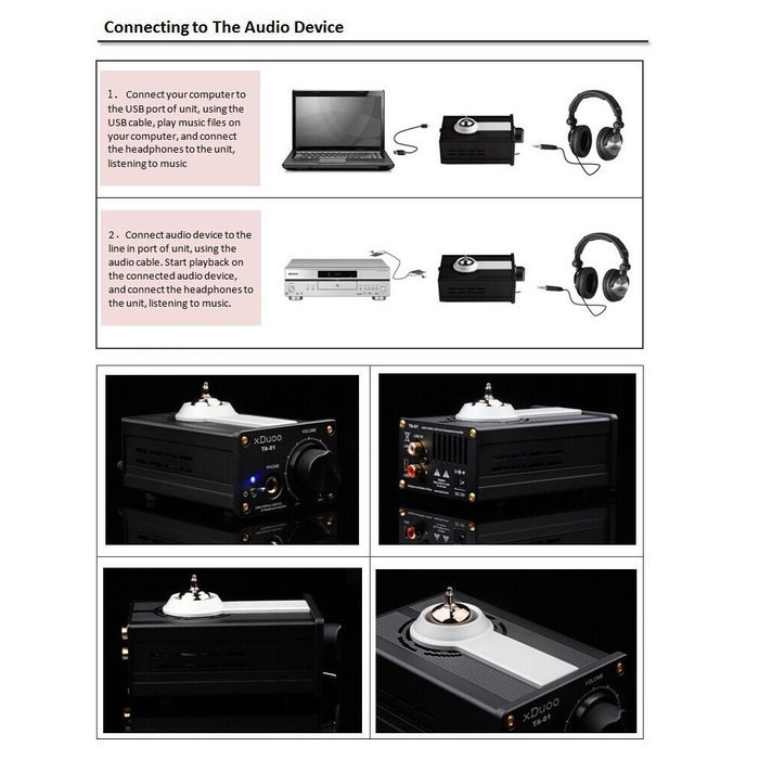 xDuoo TA-01 24Bit/192Khz USB DAC & Headphone AMP High Performance USB DAC and Tube AMP Class A BUF N4