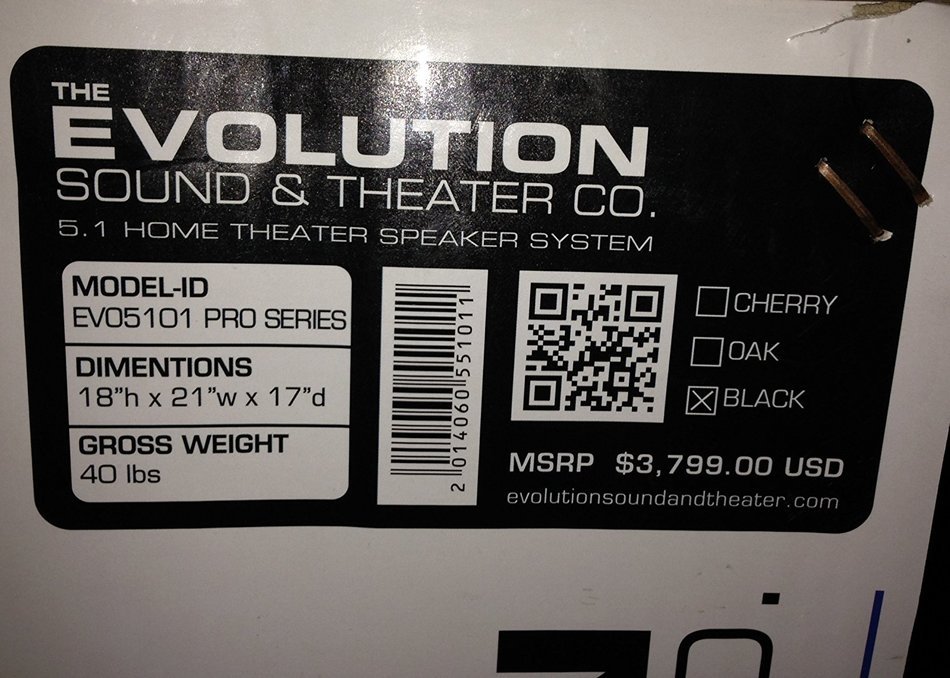 Evolution Sound and Theater - PRO Series EVO5101 - Black