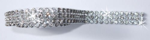 Clear 3 Strip Diamonte 3mm Chaton Ribbon Clear Silver Iron-On Crystal Diamante Reel N2