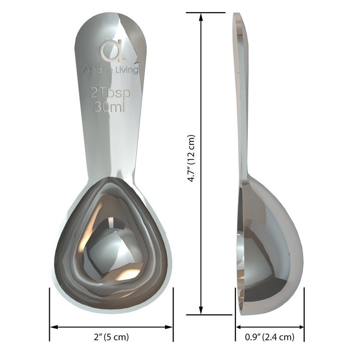 Premium Coffee Scoop (Set of 2) - 2 Tablespoon (Tbsp) - The Best Stainless Steel Measuring Spoons for Coffee,... N7