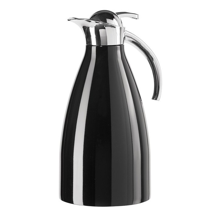 Oggi Allegra ( 2.1 Liter/ 68 Oz. ) Thermal Vacuum Carafe with Press Button Top and Stainless Steel Liner- White N2