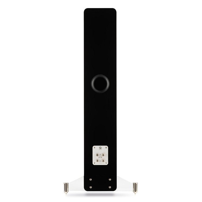 Q Acoustics Concept 40 Floorstanding Speaker Pair (Gloss Black) + QED Silver Anniversary XT Speaker Cable Pair... N3