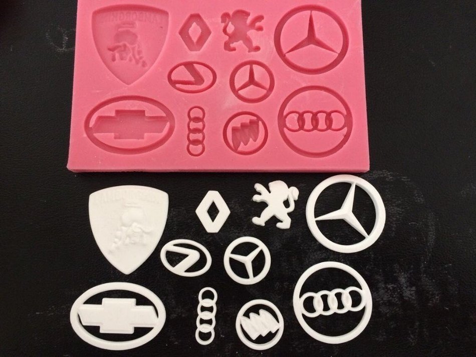 Anyana SOFAYOYO 3D New Arrival Car Logo Silicone Fondant Mold Cake Decorating Pastry Gum Pastry Tool Kitchen Tool... N2