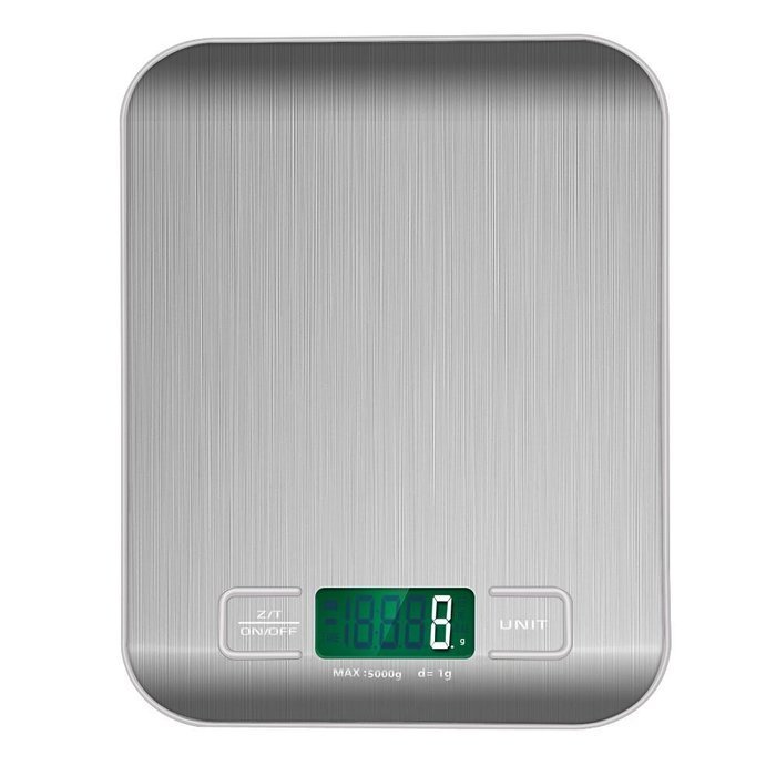 Bengoo Digital Food Scale Kitchen Scale Slim Stainless Multifunction Scale with LCD Display and Tare Function-Silver N3
