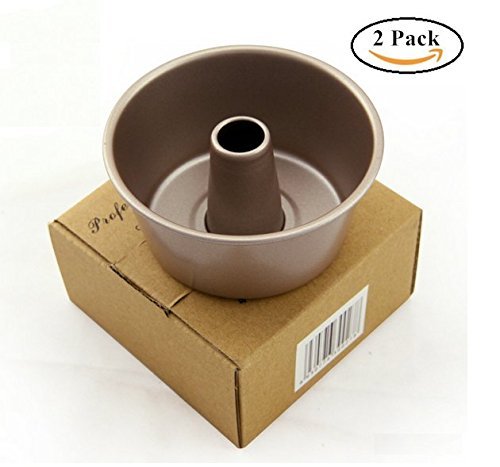 Astra shop Set of 2 Premium Mini Nonstick Angel Food Chiffon Cake Pan, 3.5 x 1.5 Inch N2