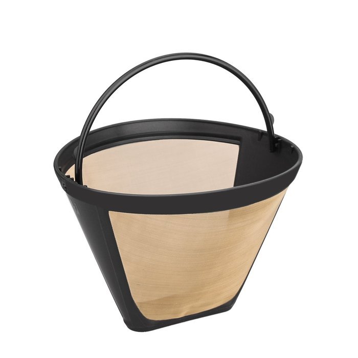 Nicelucky #4 Washable & Reusable Cone Gold Tone Coffee Filter N3