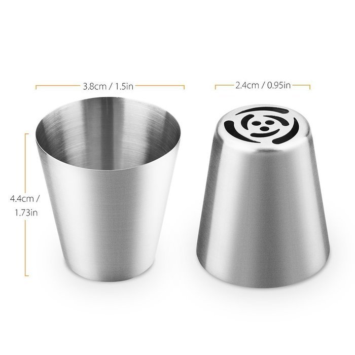 Cake Flower Tip, Homitt 7 PCS Pastry Tools Decorating Tips, Stainless Steel Icing Piping Nozzles,for Making Cakes... N6