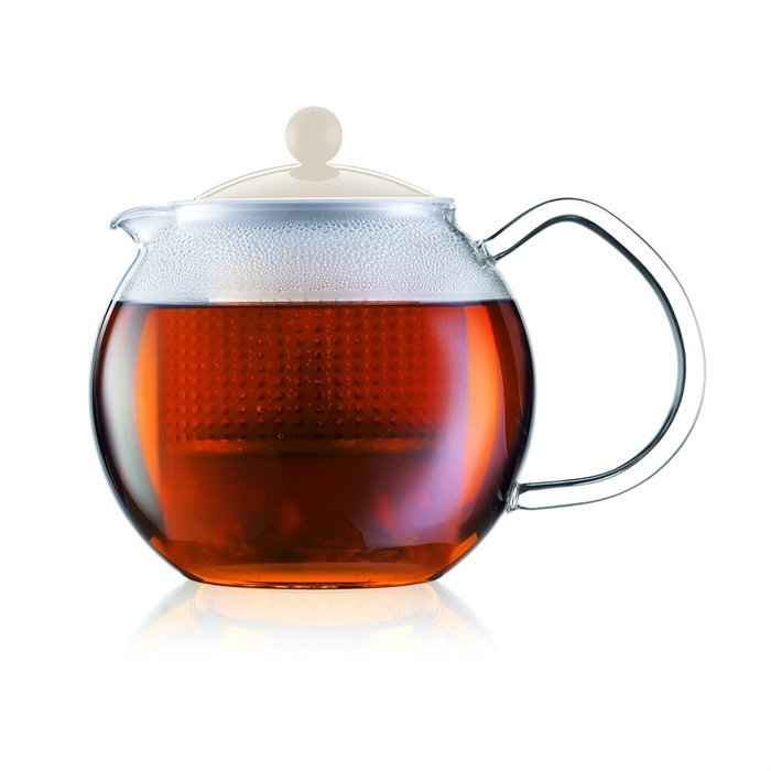 Bodum Assam Tea Press Glass Handle Plastic Lid 0.5 Litres 17oz Red N2