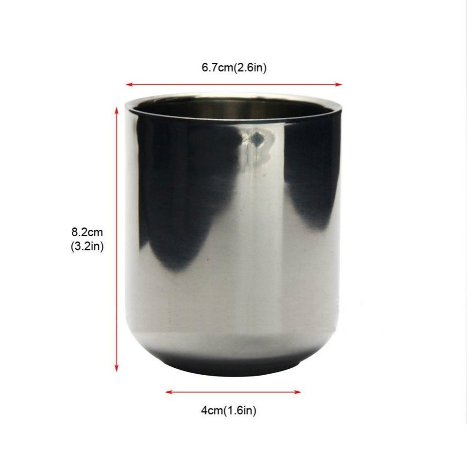 Olayer 150ml & 200ml 304 Stainless Steel Mug Tea Coffee Travel Cup Double Layer
