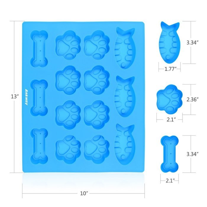 Ankway Silicone Cupcake Pan, Nonstick Fish & Bone Shape Bakeware Mold (2 Pack) N6