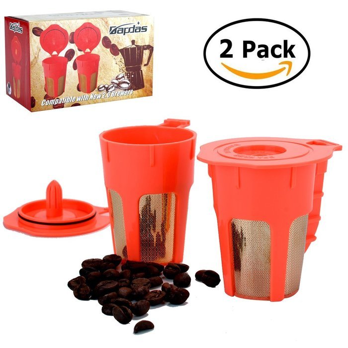 Bapdas Golden Reusable K-Carafe Filter for Keurig 2.0 - K-Cup Reusable 4-5 Cup Carafe Filter for Keurig 2.0: K200... N4