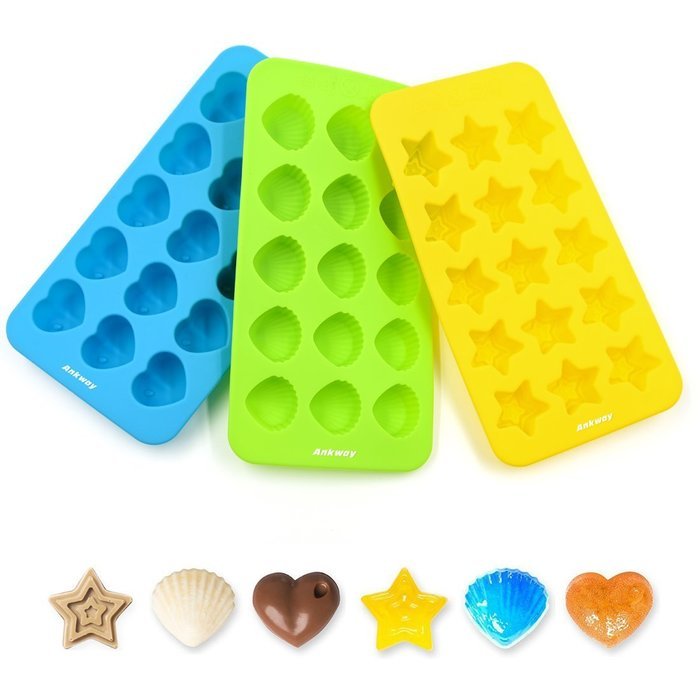 Ankway Silicone Cupcake Pan, Nonstick Fish & Bone Shape Bakeware Mold (2 Pack) N10