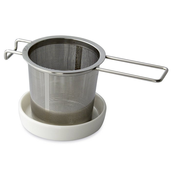FORLIFE Extra-fine Tea Infuser and Porcelain Dish Set