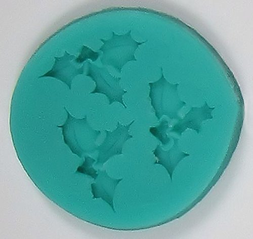 Holly leaves 3 Cavity Mini Silicone Mold for Fondant, Gum Paste, Chocolate, Crafts N2
