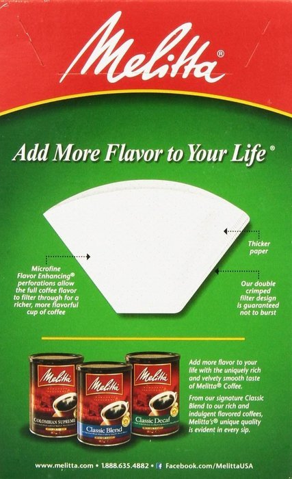 Melitta USA INC 622712 Cone Coffee Filters 100 Count - No. 2 - 2 Pack