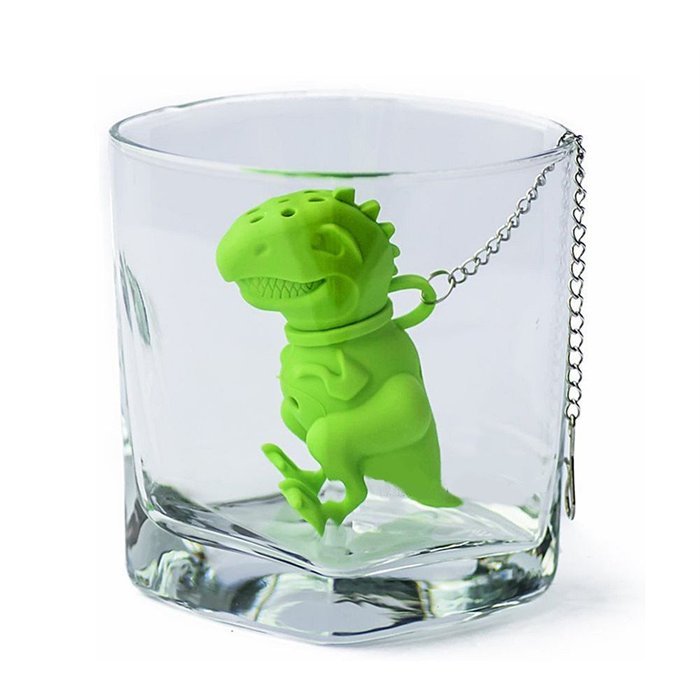 MAXGOODS Fine Green Silicone Dinosaur Tea Infuser Strainer Filter N6