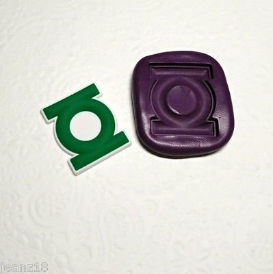 Silicone Mold Green Lantern Logo Avengers Superheroes (28mm) Fondant Jewelry N6