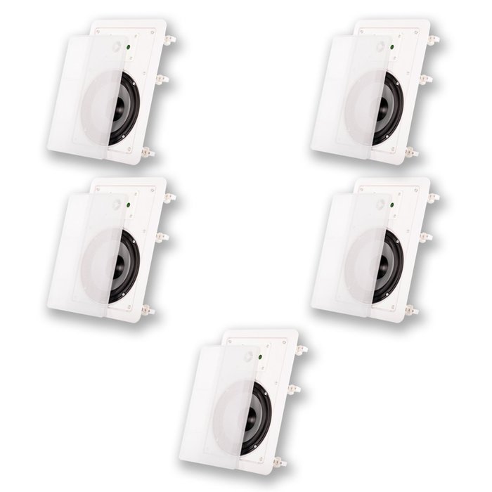 Acoustic Audio CS-IW620 In Wall 6.5" Home Theater 2 Way 1250 Watt 5 Speaker Set CS-IW620-5S
