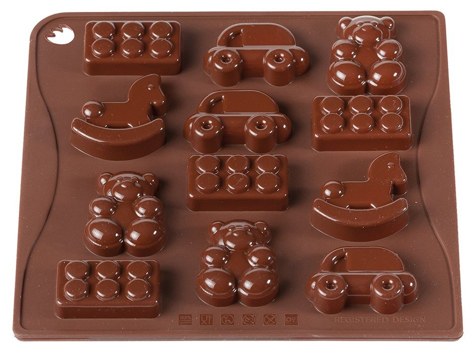 Pavoni CHOCO07 Platinum Silicone Toys Chocolate Mould, Brown