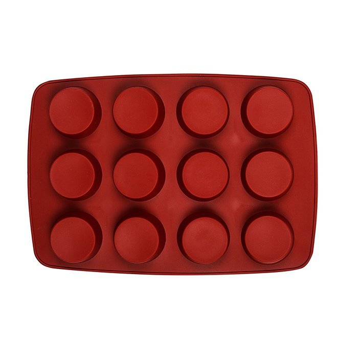 Super Large 12-cup Silicone Muffin Pans and Cupcake Maker, Silicone Jelly Cup, Pudding Cups, Random Color, Commercial...
