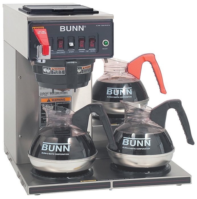 Bunn 12950.0252 CWTF35-3 Automatic Commercial Coffee Brewer with 3 Lower Warmers