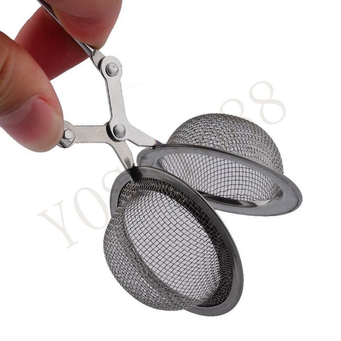 YOSA 2pcs Tea Infuser Stainless Steel Tea Pot Infuser Sphere Mesh Tea Strainer Handle Ball N4