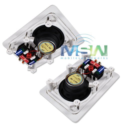 PBX (PowerBass) Home Audio MC-5.2W 5-1/4" M-Series Integra Cinema 2-Way In-Wall Speakers N4
