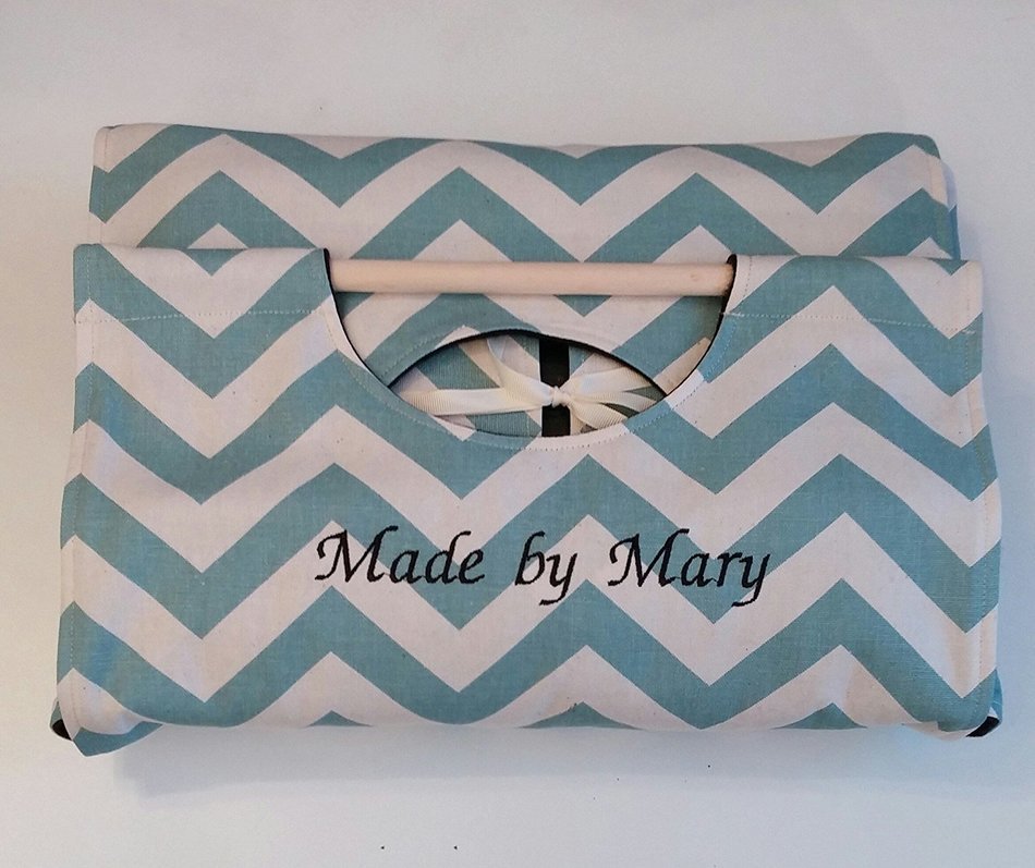 Teal Chevron 9x13 Dish Tote - Can be Personalized, Teal, Aqua Chevron ZigZag Stripe, Free Shipping, American Made N5