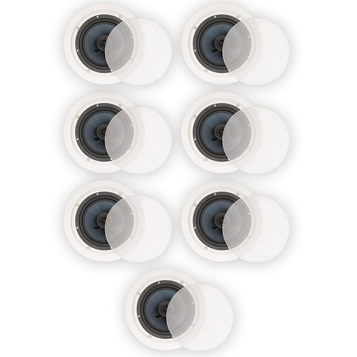 Blue Octave BDC62 In Ceiling 6.5" Speakers 2 Way Home Theater Surround Sound 7 Speaker Set
