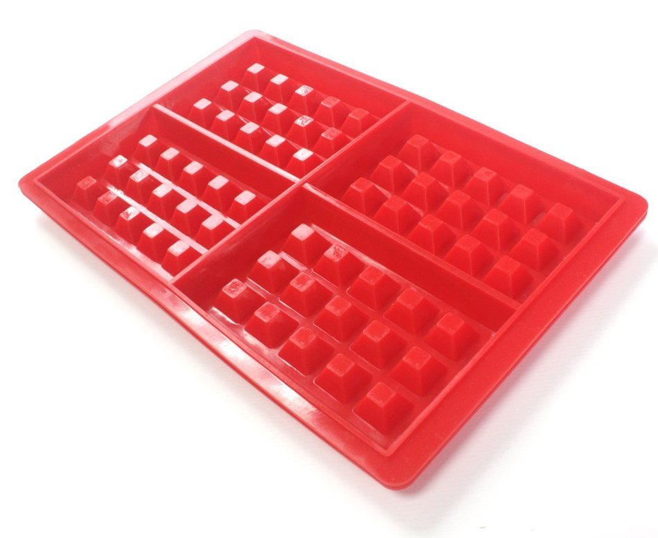 Q-life Waffles Chocolate Biscuit Mold Safety 4-cavity Waffles Cake Chocolate Pan Silicone Mold Baking Mould Kitchen... N4