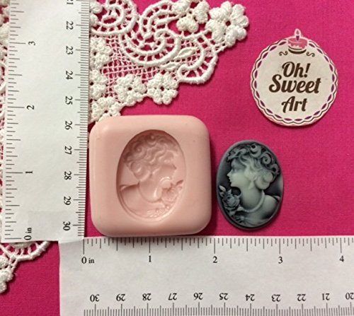 Lady II Cameo Silicone Mold By Oh! Sweet Art FDA Approved for Food