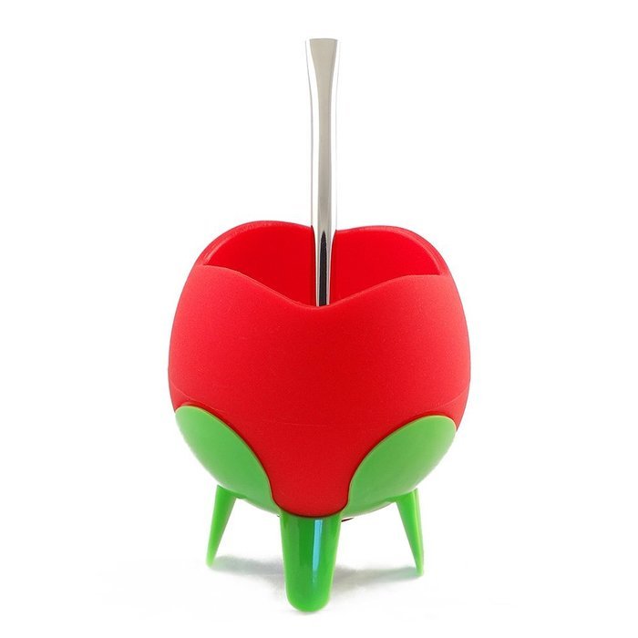 Mateo Flor - Silicone Yerba Mate Gourd with Bombilla (Purple) N8
