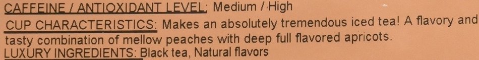 Metropolitan Tea 60 Count Classic Teabags, Peach Apricot N5