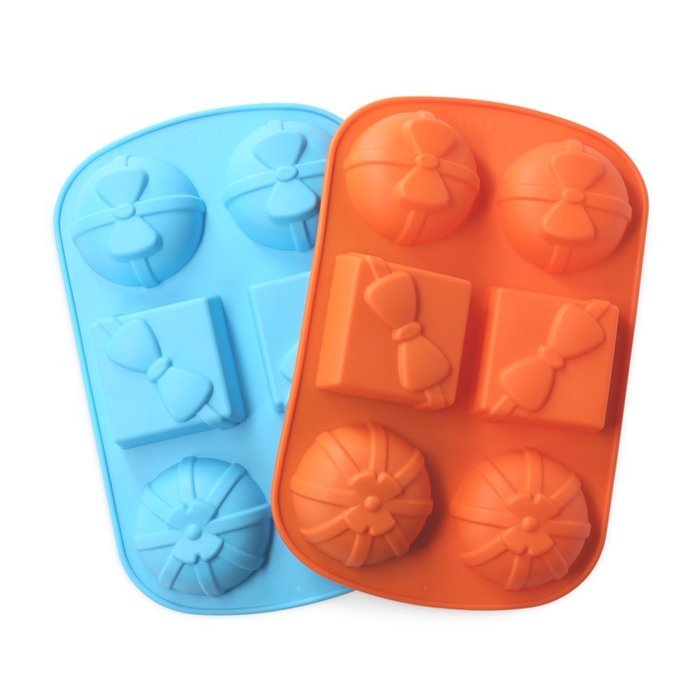 Cake Bread Molds, 2PCS YYP [6 Cavity Gift Box Shape Mold] Silicone Cake Bread Making Mold for Home Baking - Reusable... N4