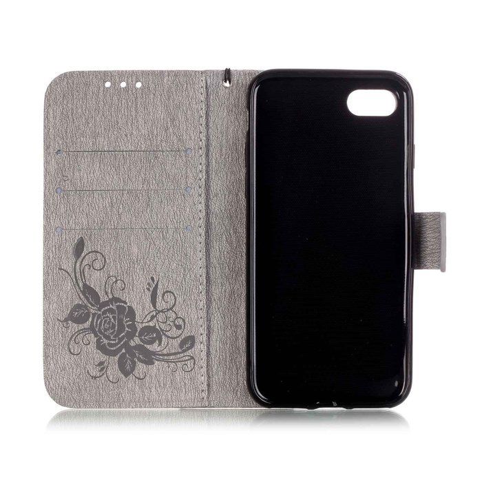 iPhone 7 Case, iPhone 7 Wallet Case,PHEZEN Beauty Luxury Handmade Rose Flower Butterfly Bling Diamond PU Leather... N19