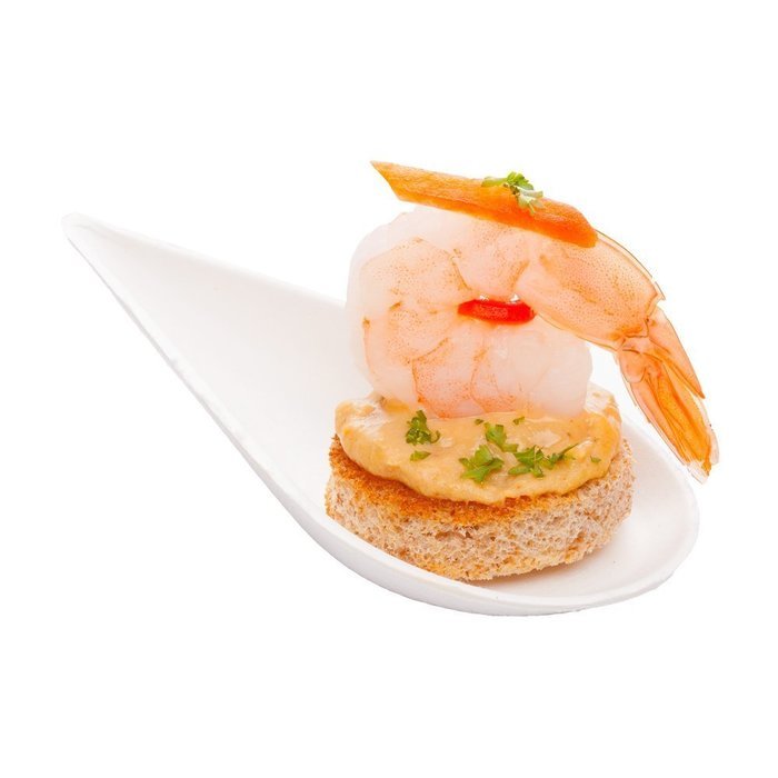 Bagasse Egg Shaped Tasting Dish 100 count box N7